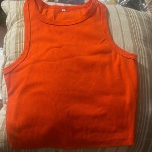 Artfish Women Casual Basic Sleeveless High Neck Rib-Knit Tank Top